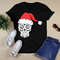 Sugar Skull Christmas With Santa Hat Christmas Pajama T-Shirt.png