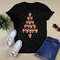 Sugar Skull with Santa Hat Christmas Tree T-Shirt.png