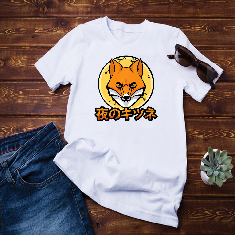 Skulls - Cute Kawaii Anime Fox - Japanese Aesthetics Pink Premium T-Shirt.png