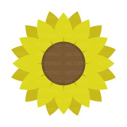 sunflower illustrated in vector and available in svg, pdf, eps, png, jpeg and ai format and available for instant downlo