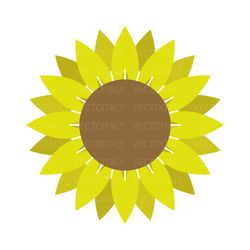 sunflower illustrated in vector and available in svg, pdf, eps, png, jpeg and ai format and available for instant downlo