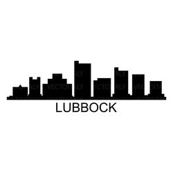lubbock skyline illustrated in vector and available in svg, pdf, eps, png, jpeg and ai format and available for instant