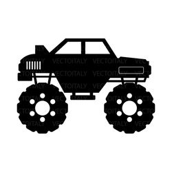 monster truck illustration in vector and available in svg, pdf, eps, png, jpeg and ai format and available for instant d