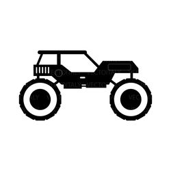 monster truck illustration in vector and available in svg, pdf, eps, png, jpeg and ai format and available for instant d