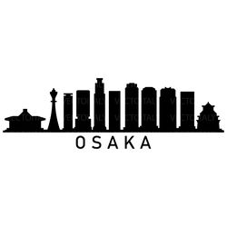 osaka skyline illustrated in vector and available in svg, pdf, eps, png, jpeg and ai format and available for instant do