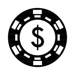 poker chip illustrated in vector and available in svg, pdf, eps, png, jpeg and ai format and available for instant downl