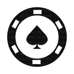 poker chip illustrated in vector and available in svg, pdf, eps, png, jpeg and ai format and available for instant downl