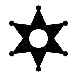 sheriff star illustrated in vector and available in svg, pdf, eps, png, jpeg and ai format and available for instant dow