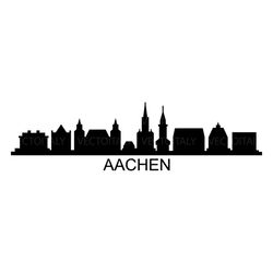 aachen skyline illustrated in vector and available in svg, pdf, eps, png, jpeg and ai format and available for instant d