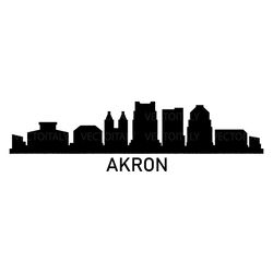 akron skyline illustrated in vector and available in svg, pdf, eps, png, jpeg and ai format and available for instant do