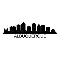 albuquerque skyline illustration in vector and available in svg, pdf, eps, png, jpeg and ai format and available for ins