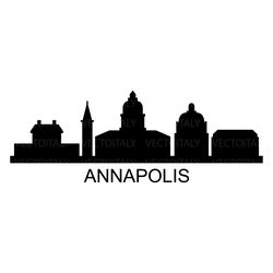 annapolis skyline illustrated in vector and available in svg, pdf, eps, png, jpeg and ai format and available for instan