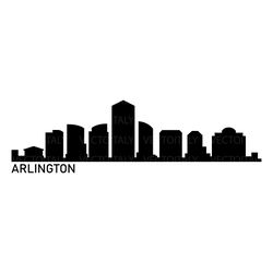 arlington skyline illustrated in vector and available in svg, pdf, eps, png, jpeg and ai format and available for instan