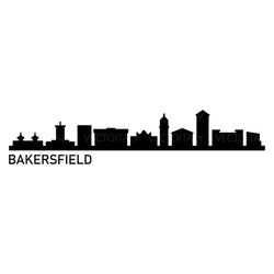 bakersfield skyline illustrated in vector and available in svg, pdf, eps, png, jpeg and ai format and available for inst