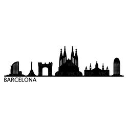 barcelona skyline illustrated in vector and available in svg, pdf, eps, png, jpeg and ai format and available for instan