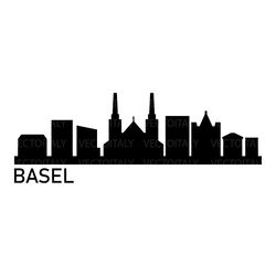 basel skyline illustrated in vector and available in svg, pdf, eps, png, jpeg and ai format and available for instant do