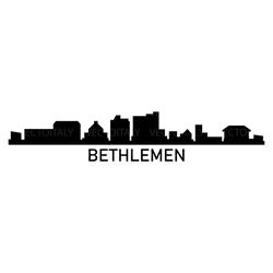 bethlehem skyline illustrated in vector and available in svg, pdf, eps, png, jpeg and ai format and available for instan