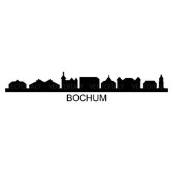 bochum skyline illustrated in vector and available in svg, pdf, eps, png, jpeg and ai format and available for instant d