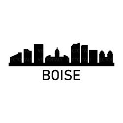 boise skyline illustrated in vector and available in svg, pdf, eps, png, jpeg and ai format and available for instant do