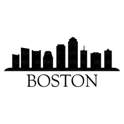 boston skyline illustrated in vector and available in svg, pdf, eps, png, jpeg and ai format and available for instant d