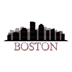 boston skyline illustrated in vector and available in svg, pdf, eps, png, jpeg and ai format and available for instant d