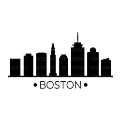 boston skyline illustrated in vector and available in svg, pdf, eps, png, jpeg and ai format and available for instant d