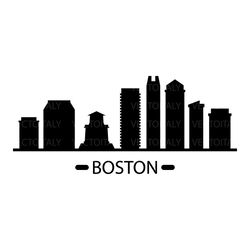 boston skyline illustrated in vector and available in svg, pdf, eps, png, jpeg and ai format and available for instant d