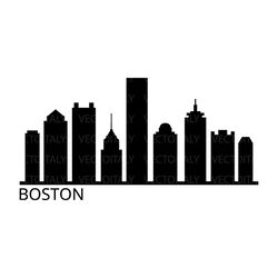 boston skyline illustrated in vector and available in svg, pdf, eps, png, jpeg and ai format and available for instant d
