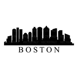 boston skyline illustrated in vector and available in svg, pdf, eps, png, jpeg and ai format and available for instant d