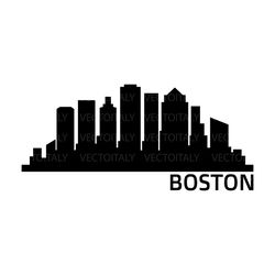 boston skyline illustrated in vector and available in svg, pdf, eps, png, jpeg and ai format and available for instant d