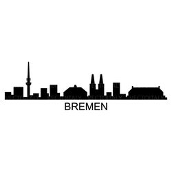 bremen skyline illustrated in vector and available in svg, pdf, eps, png, jpeg and ai format and available for instant d