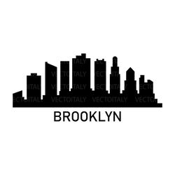 brooklyn skyline illustrated in vector and available in svg, pdf, eps, png, jpeg and ai format and available for instant