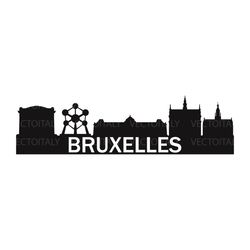 brussels skyline illustrated in vector and available in svg, pdf, eps, png, jpeg and ai format and available for instant