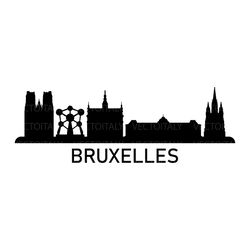 brussels skyline illustrated in vector and available in svg, pdf, eps, png, jpeg and ai format and available for instant