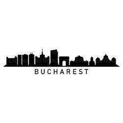bucharest skyline illustration in vector and available in svg, pdf, eps, png, jpeg and ai format and available for insta