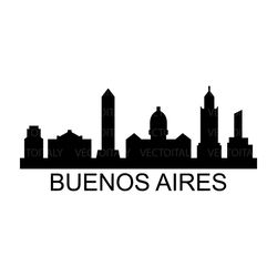buenos aires skyline illustrated in vector and available in svg, pdf, eps, png, jpeg and ai format and available for ins