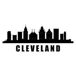 cleveland skyline illustrated in vector and available in svg, pdf, eps, png, jpeg and ai format and available for instan
