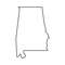 Alabama Map Outline Illustration In Vector And Available In SVG PDF Eps Png JPG And Ai Format 0