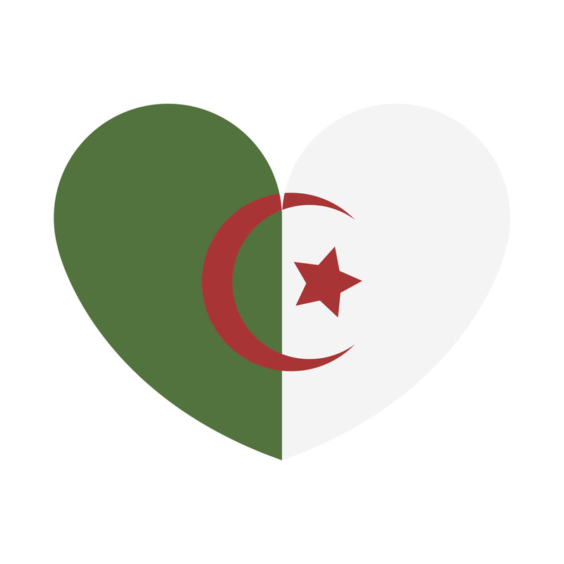 Algeria Heart Flag Illustrated In Vector And Available In SVG PDF Eps Png JPEG And Ai Format And Av 0
