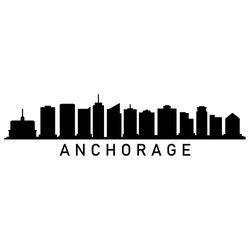 skyline anchorage illustrated in vector and available in svg, pdf, eps, png, jpeg and ai format and available for instan