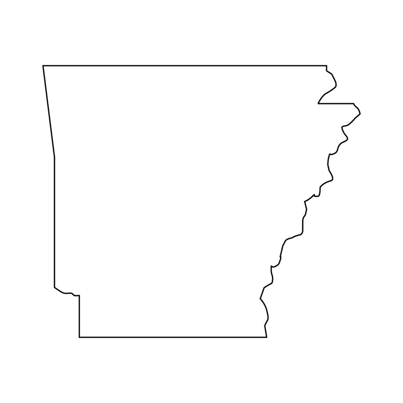Arkansas Map Outline Illustrated In Vector And Available In SVG PDF Eps Png JPEG And Ai Format And  0
