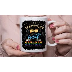 lesson plan for today say gay, gay pride mug, lgbtq pride gifts