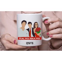 kal ho naa ho mug, personalised bollywood movie coffee tea cup, bollywood gifts, handmade in the uk