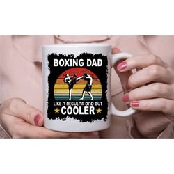 boxing dad like a regular dad but much cooler, gift for dad on fathers day, fathers day coffee mug gift, handmade in the