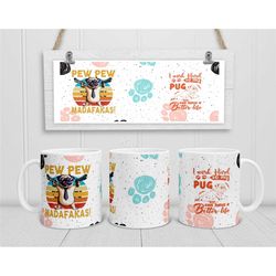 pew pew madafakas mug, fun pug cup, novelty pug lover gifts, handmade in the uk
