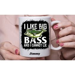 funny fishing mug, i like big bass and i cannot lie, coffee tea cup, gift for fisherman in the uk
