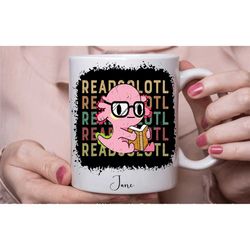 book lover mug, pokemon inspired book coffee tea cup, readsolotl gift for book lovers in the uk