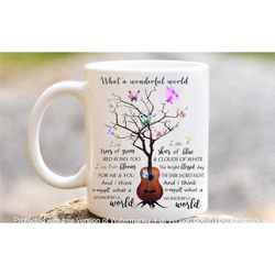 what a wonderful world mug, song lyric gifts, in the uk