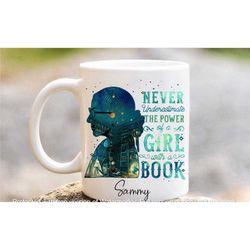 personalised book mug, reading mug, mug for reader, gift for readers