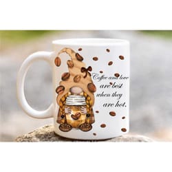 coffee lover mug, coffee gnome cup, gonk lover gift, coffee addict gift